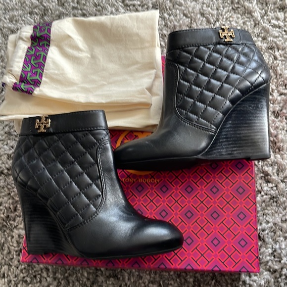 Tory Burch Leila Wedge Bootie 8.5 - Picture 3 of 6